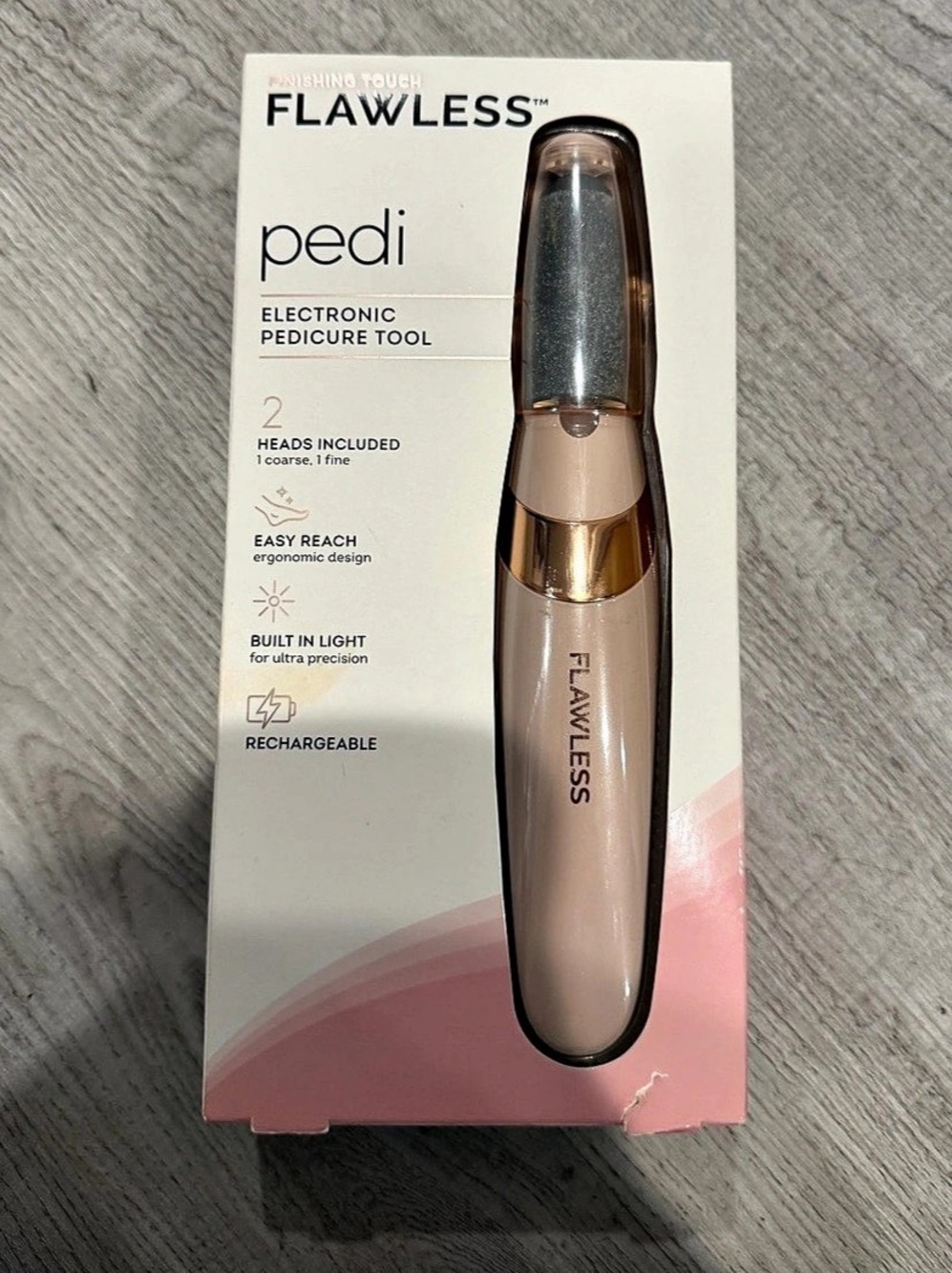 Flawless Pedi Electronic Pedicure Tool Pink NWT